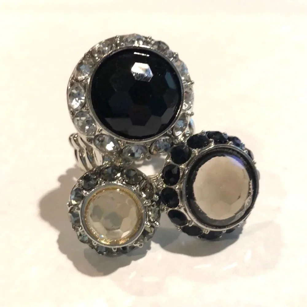 RING NEW STONE COSTUME JEWELRY ELASTIC STRETCH